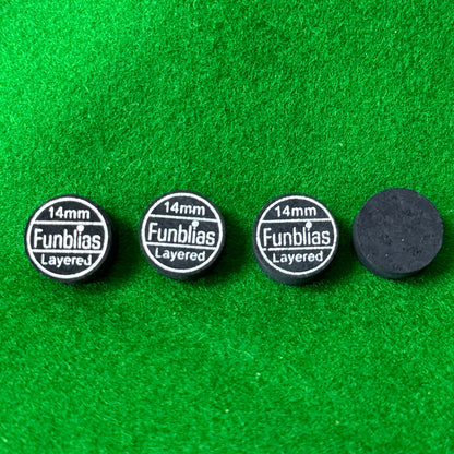 Billiards play tips 6 layers Hardness M Black