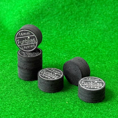 Billiards play tips 6 layers Hardness M Black