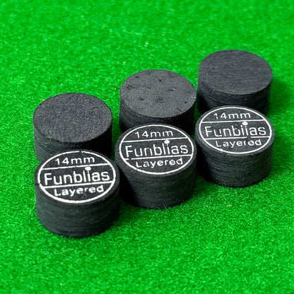 Billiards play tips 6 layers Hardness M Black