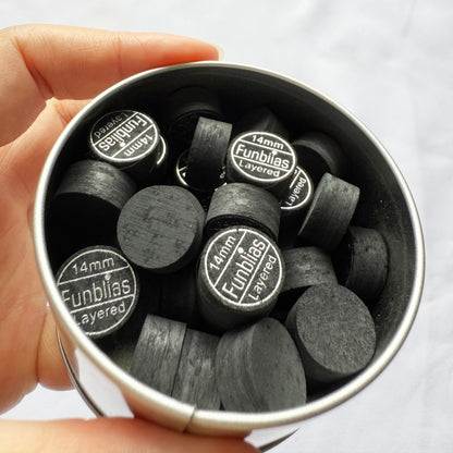 Billiards play tips 6 layers Hardness M Black