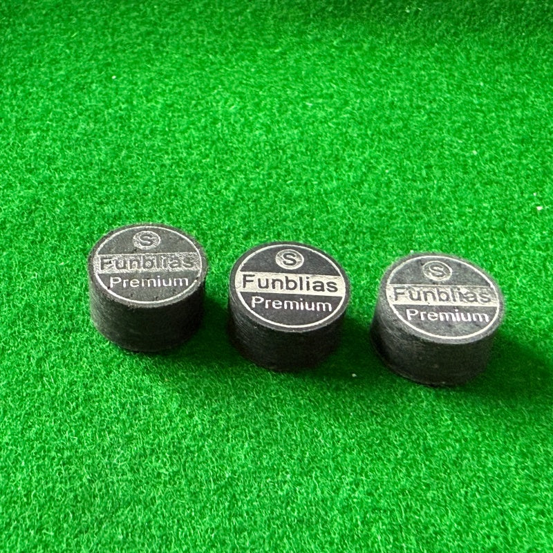 8 Layers Premium Leather Tip Black Cue Tip