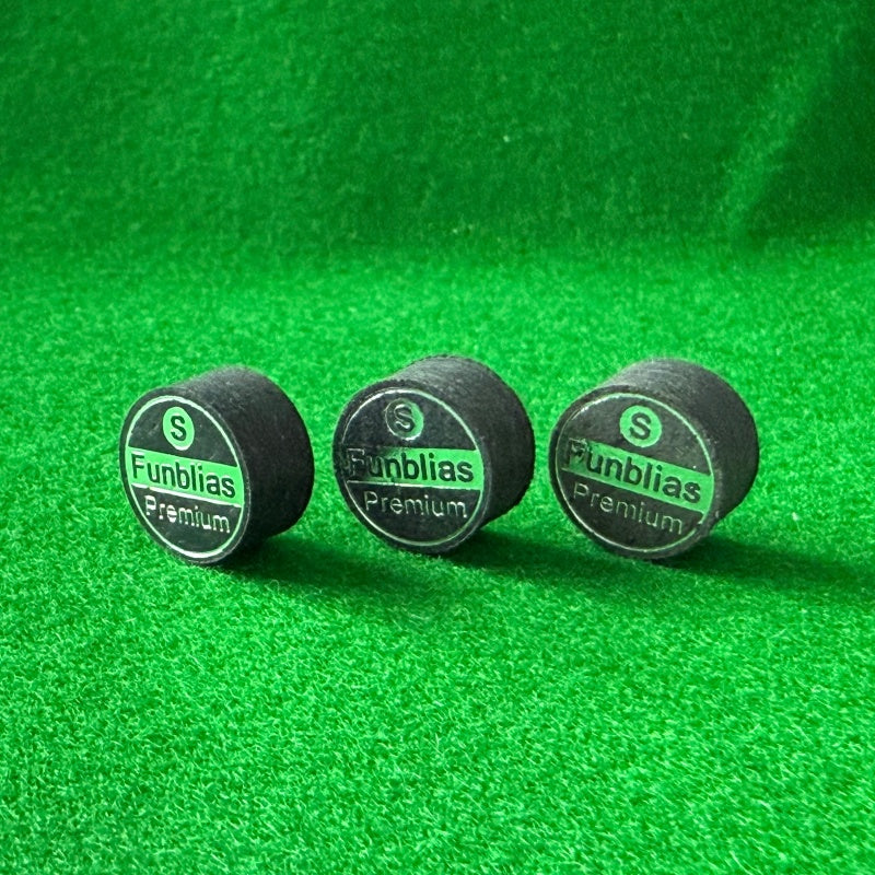 8 Layers Premium Leather Tip Black Cue Tip