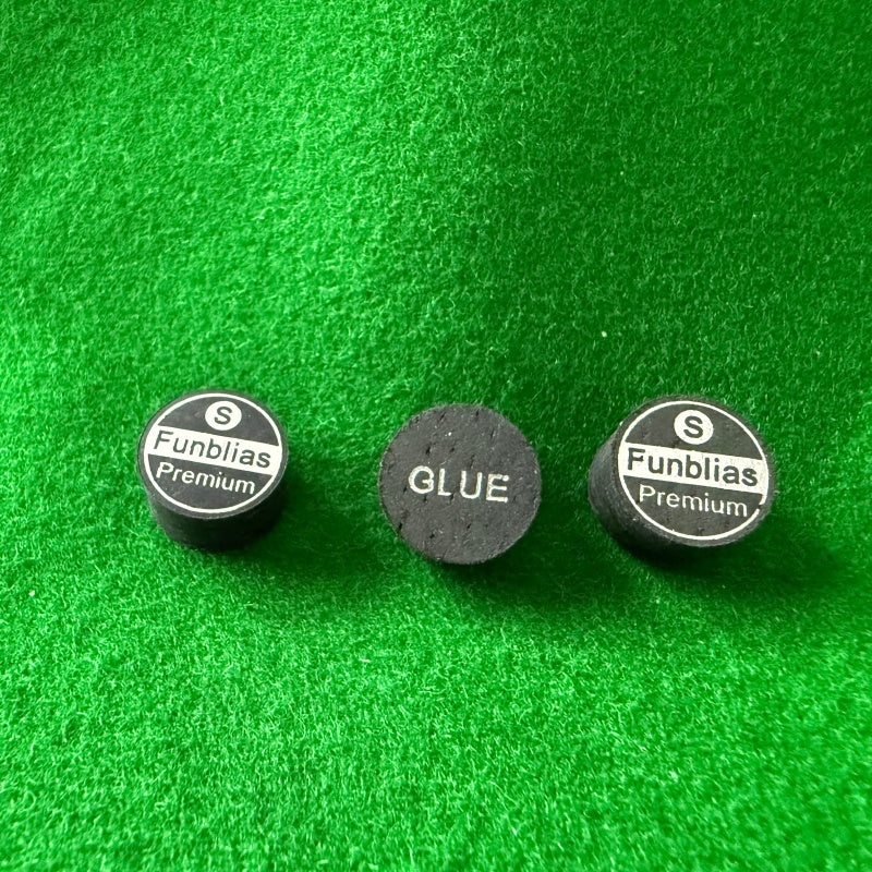 8 Layers Premium Leather Tip Black Cue Tip