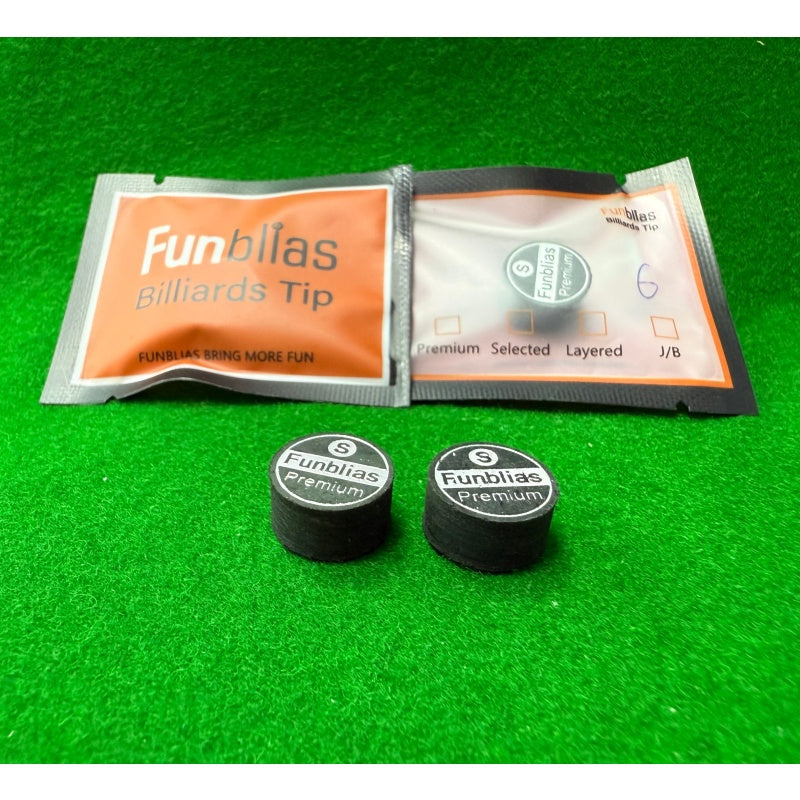 6 Layers Premium Leather Tip Black Cue Tip