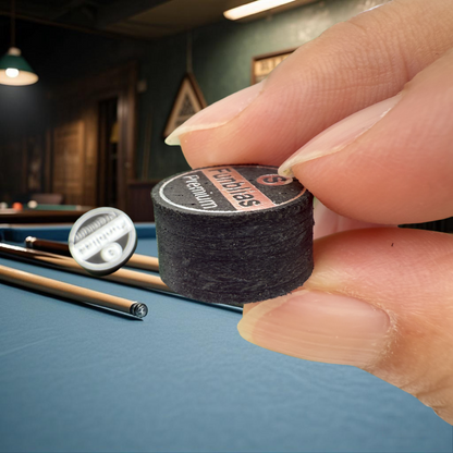 8 Layers Premium Leather Tip Black Cue Tip